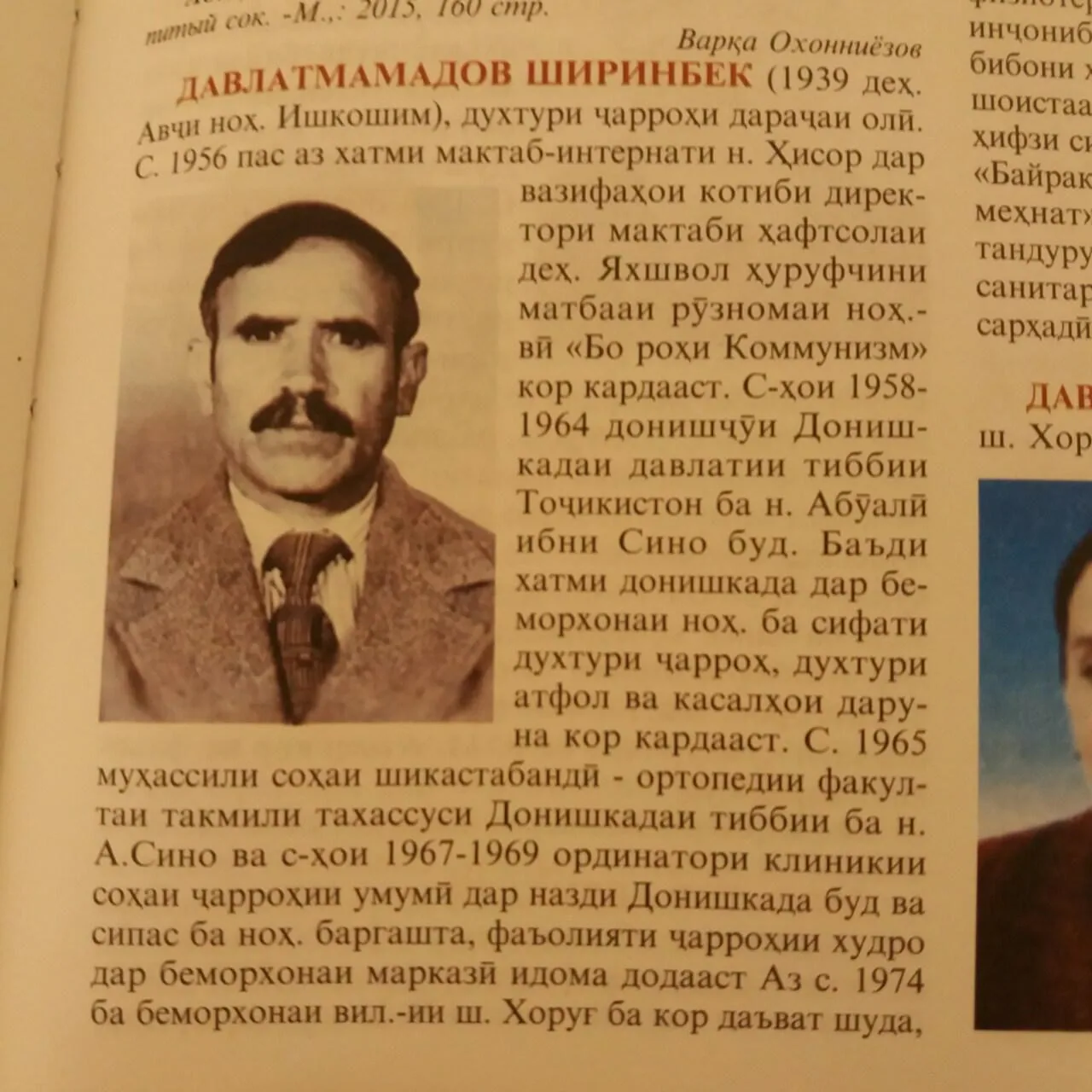 Biography of doctor Shirinbek