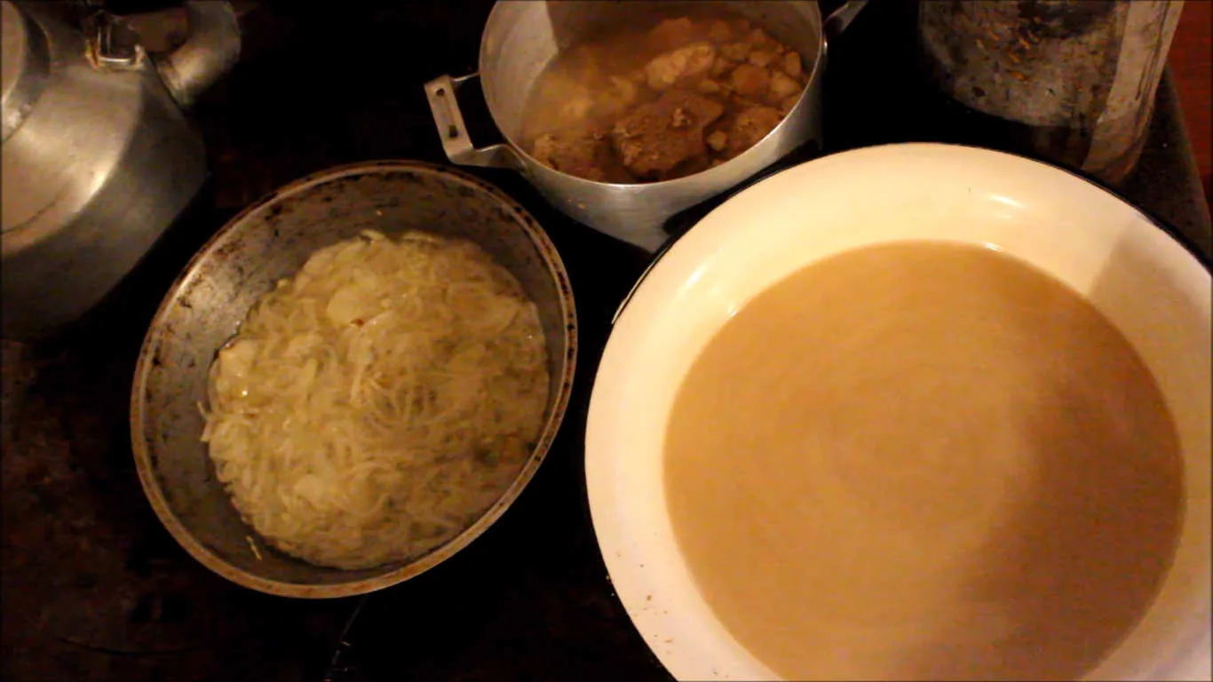 Preparing water for Qurutob