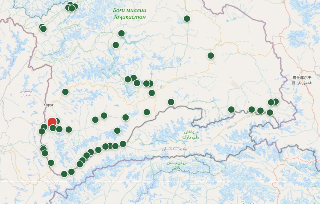 Map of Mineral Springs of GBAO
